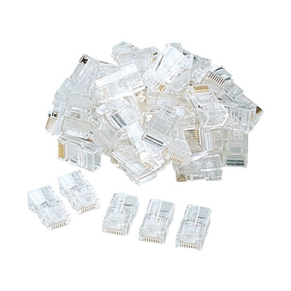 （まとめ） RJ-45コネクタ（より線用） ADT-RJ45-50【×2セット】 自作に最適 高品質RJ-45コネクタ50個入り パソコン周辺機器用コネクタ より線にも対応 信頼のサンワサプライ製 ADT-RJ45-50×2セット 送料無料の通販は