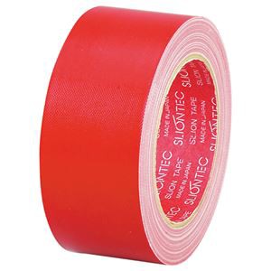 （まとめ） スリオンテック 布粘着テープ No.3390 50mm×25m 赤 No.3390-50RD 1巻 【×10セット】 包装作業に最適 頼れる仲間 布製粘着テープ No.3390 50mm×25m 赤 1巻×10セットでお得に 送料無料の通販は