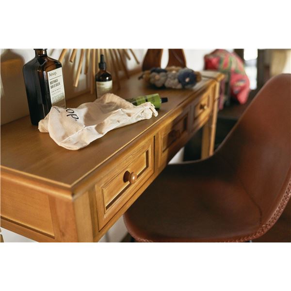 ヴィンテージ家具 木製 コーナー サイドテーブル 引き出し付き
