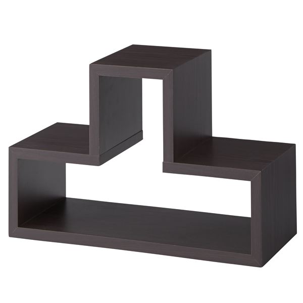 整理 収納 棚 リビング整理 収納 幅54cm ブラウン トツゾー パズルラック デザイン整理 収納 棚 リビング ダイニング インテリア家具 茶 送料無料の通販は