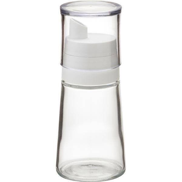 〔50セット〕 塩コショウ入れ/調味料入れ 〔ホワイト〕 ふた付き 本体：ソーダガラス 『スタビアリュクス』〔代引不可〕 調味料入れ セット（塩・コショウ入れ｜保存容器・調味料