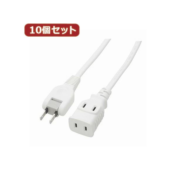 YAZAWA 10個セット 耐トラ付タップ2個口 Y02201WHX10 その他PC