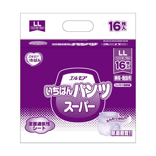 カミ商事 いちばんパンツスーパーLL16枚×6P 究極の快適さを追求した、最高品質のスーパーサイズパンツ 16枚×6Pセット 送料無料の通販は