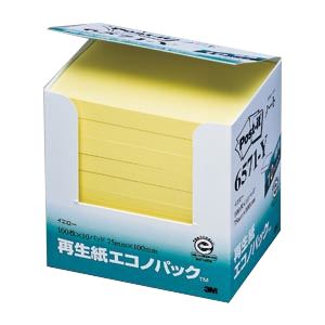 （まとめ） 住友スリーエム ポストイット(R) エコノパック(TM)製品シリーズ 10個入り 横127×縦75mm 6551-Y イエロー 10個入 〔×2セット〕 まとめ） 住友スリーエム ポストイット(R) エコノパック(TM)製品