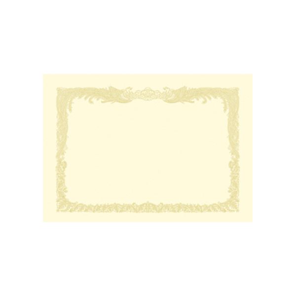 （まとめ） OA賞状用紙 クリーム賞状用紙・縦書き 10-1167 100枚入 【×2セット】 送料無料の通販は