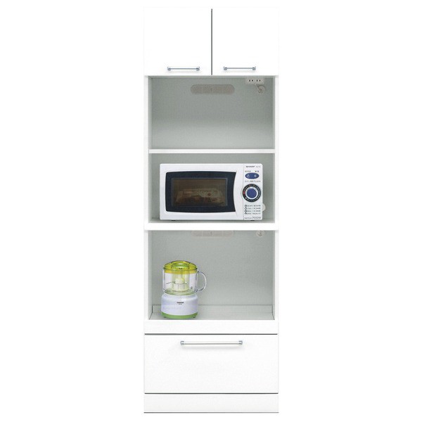 レンジ台 レンジボード レンジ棚 食器棚 キッチンボード 戸棚 キッチン 台所 整理 収納 幅60cm ホワイト 上置き 可動棚 コンセント付 日本製 国産 トリプルハイタイプ 高い レンジボード 完成品 開梱設置 白 送料無料の通販は 33,615円
