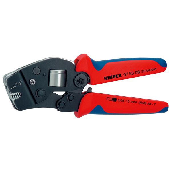 KNIPEX（クニペックス）9753-08 ワイヤーエンドスリーブ圧着ペンチ （SB） パワフルな力で、ＤＩＮ４６２２８に準じるエンドスリーブを圧倒的に圧着 信頼のワイヤーエンドスリーブ圧着ペンチが、あなたの作業をサポートします（SB） 送料無料の通販は