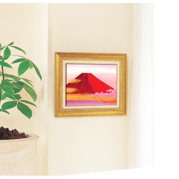 油絵額 フレームセット オンタケF6号 工藤昭重 「北アルプス」 433×525×