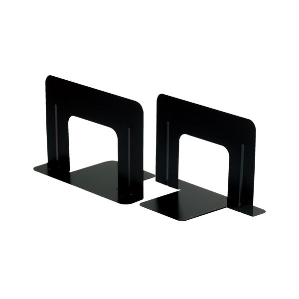 （まとめ） TANOSEE ブックエンド T型 ワイド ブラック 1組（2枚） 【×5セット】 黒 送料無料の通販は 7,351円