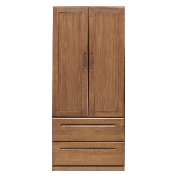 クローゼット タンス 洋服ダンス 衣類整理 収納 幅80cm×奥行57cm ブラウン 引き出し整理 収納 木製 日本製 国産 HUMMING ハミング 服吊り 完成品 開梱設置 茶 送料無料の通販は 65,884円