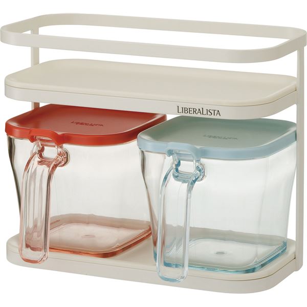 【12セット】 クックポット/調味料入れ 【R2P リベラル】 幅23.5cm 整理 収納 ラックセット 『リベラリスタ』 送料無料の通販は 29,506円