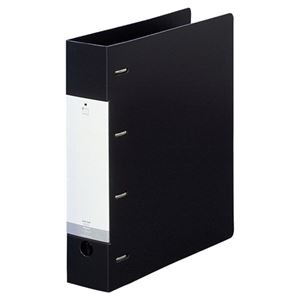 (まとめ) リヒトラブ リクエスト D型リングファイル A4タテ 4穴 500枚収容 背幅64mm 黒 G1280-24 1冊 【×10セット】 送料無料の通販は