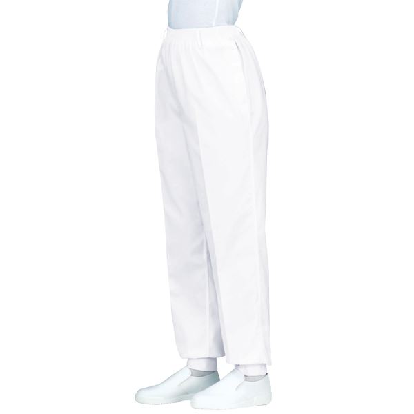 工場用白衣/ユニフォーム 【女子 総ゴムトレパン M/ホワイト】 裾フライス インナーネット付 ノータック workfriend SKH220 白 送料無料の通販は 6,540円