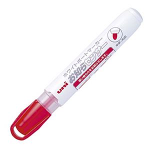(まとめ) 三菱鉛筆 ホワイトボードマーカー ユニお知らセンサー 中字丸芯 赤 PWB1204M.15 1本 【×80セット】 白 送料無料の通販は