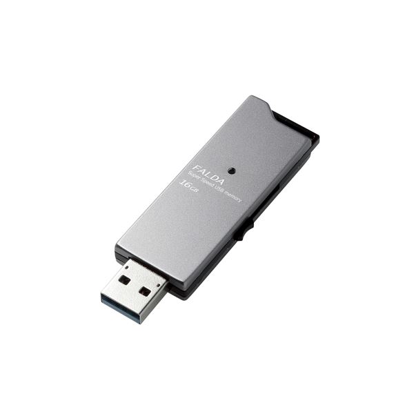 USBメモリー／USB3.0対応／スライド式／高速／DAU／16GB／ブラック MF-DAU3016GBK 黒 送料無料の通販は 5,370円