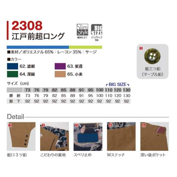 お歳暮 時期 村上被服製】 サージ素材 【濃紺(のうこん パンツ/作業着 その他