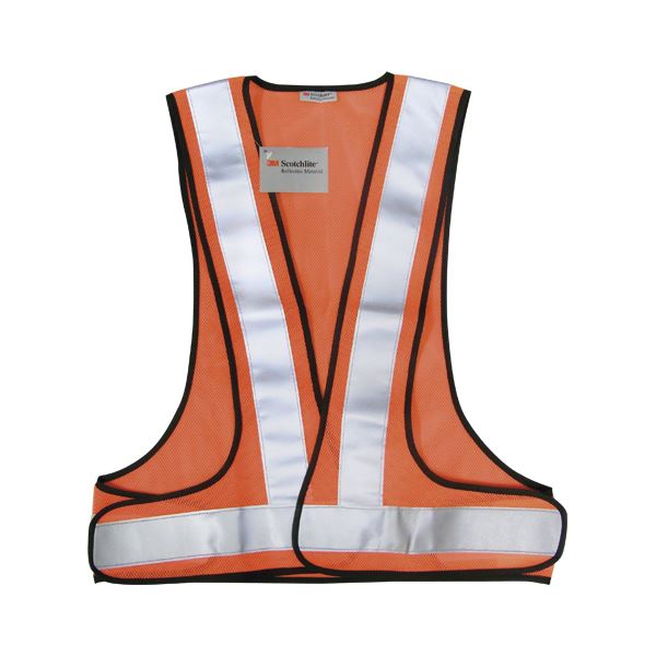 （まとめ） 住友スリーエム 高視認性反射ベスト SVP-02R レッドオレンジ 1枚入 【×2セット】 赤 送料無料の通販は