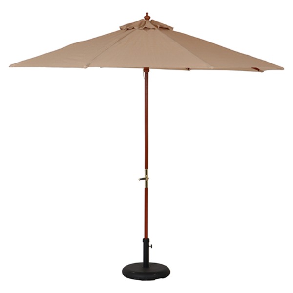 パラソル 約幅270cm アイボリー ポリエステル 木製 屋外 組立品 ガーデン ベランダ テラス バルコニー ウッドデッキ 乳白色 送料無料の通販は