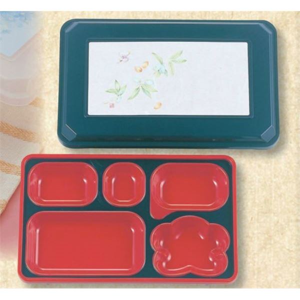 (業務用弁当箱10)FW200 ダイナミック副食 (本体)紺(内赤40)/(蓋)紺・ししとう 業務用弁当箱10セット）FW-200 ダイナミック副食 本体紺 （内赤40