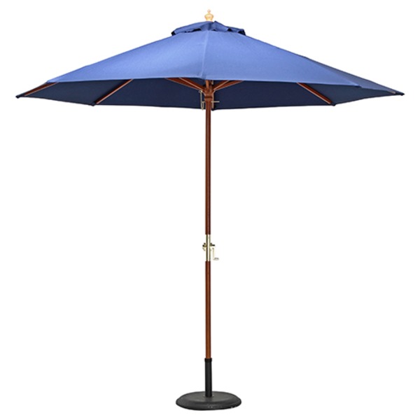 パラソル 約幅270cm ネイビー ポリエステル 木製 屋外 組立品 ガーデン ベランダ テラス バルコニー ウッドデッキ 送料無料の通販は 13,085円