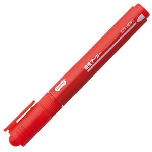 （まとめ） TANOSEE キャップ式油性マーカー シングル 細字 赤 1セット（10本） 【×10セット】 送料無料の通販は