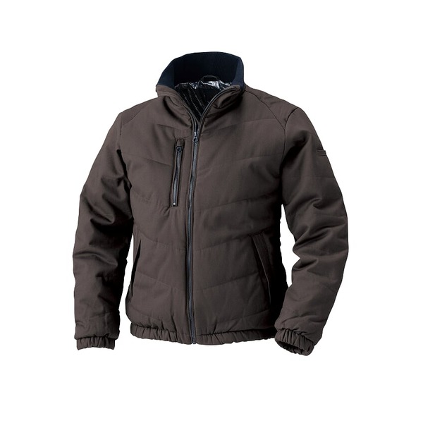 【村上被服製】 防寒ブルゾン/作業着 【ブラウン L】 ソフト綿素材 保温裏アルミ コットン ポリエステル 6200series 6233 茶 送料無料