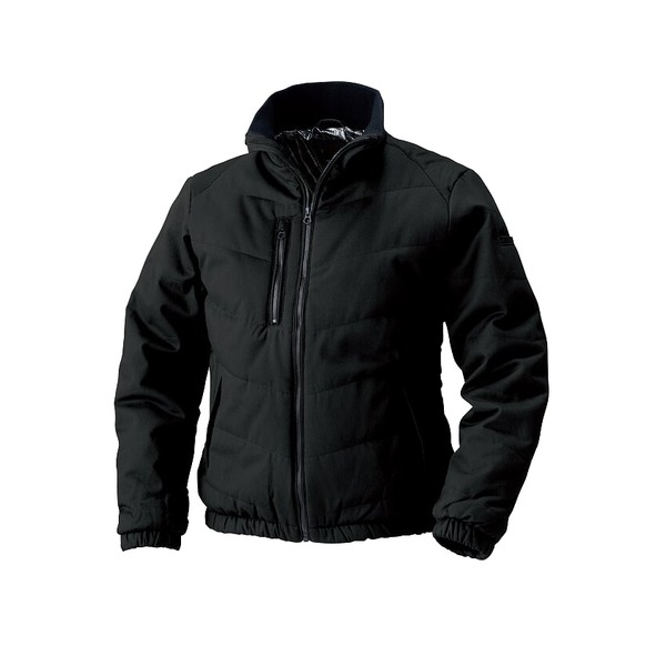 【村上被服製】 防寒ブルゾン/作業着 【ブラック LL】 ソフト綿素材 保温裏アルミ コットン ポリエステル 6200series 6233 黒 送料無料