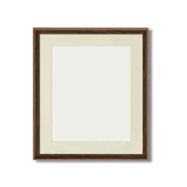 軽量 水彩額縁 フレーム F8号 ブラウン 壁掛けひも UV 紫外線カットアクリル マット付き 化粧箱入り 額縁 額 茶 送料無料の通販はポスター用