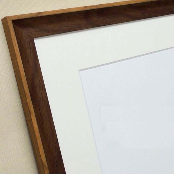 軽量 水彩額縁 フレーム F8号 ブラウン 壁掛けひも UV 紫外線カットアクリル マット付き 化粧箱入り 額縁 額 茶 送料無料の通販は