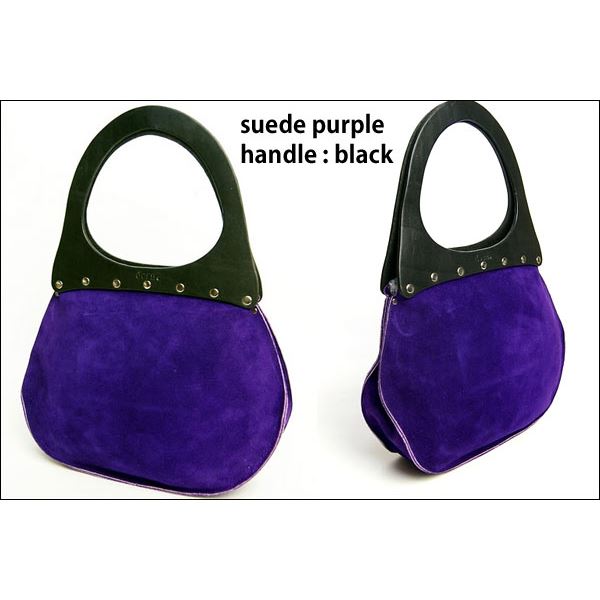 ★dean（ディーン） round machine ハンドバッグ 紫 ハンドル／黒 送料無料の通販は