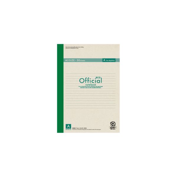 （まとめ） アピカ オフィシャルノート 糸綴じノート A罫（7mm） エコタイプ 3A3FE 1冊入 【×30セット】 送料無料の通販は 5,819円