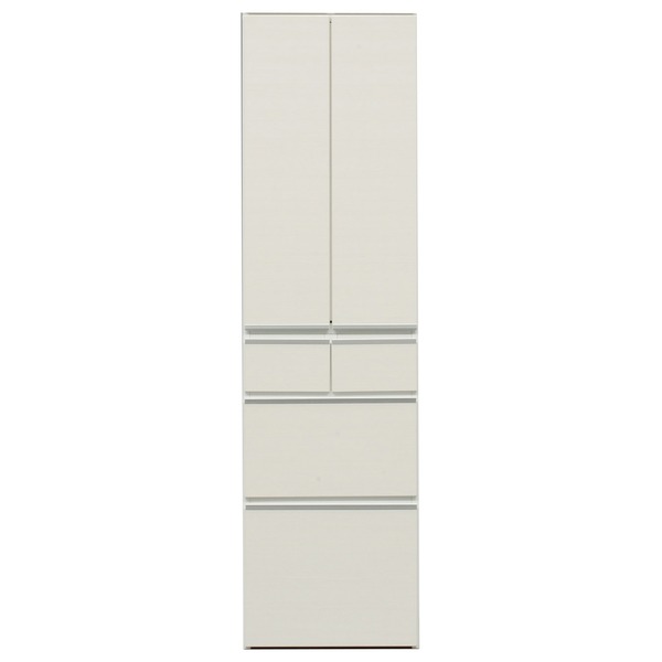 食器棚 台所 キッチン台 キッチンボード 戸棚 キッチン 整理 収納 幅50cm ホワイト 木目調 板扉 上置き付き 上台扉耐震ラッチ付き 日本製 国産 ダイニングボード 完成品 玄関渡し 白 送料無料の通販は