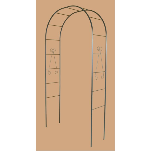 フラワーアーチ/ガーデニング用品 【幅120cm】 金属 スチール パイプ製 日本製 国産 普及型 〔園芸 庭 花 エクステリア〕 送料無料の通販は