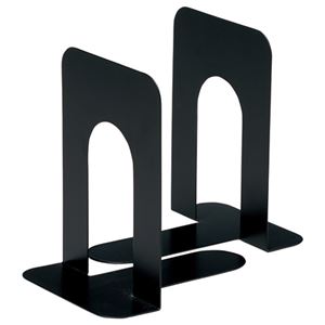 （まとめ） TANOSEE ブックエンド T型 大 ブラック 1組（2枚） 【×10セット】 黒 送料無料