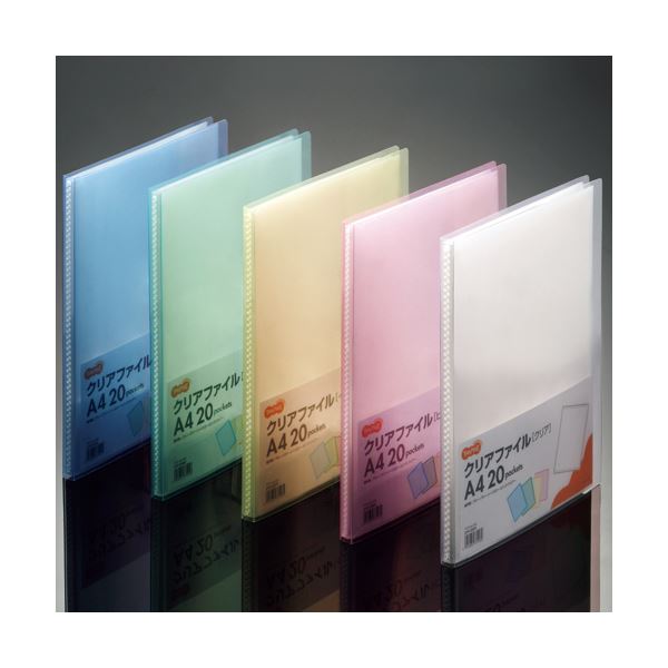 (まとめ) TANOSEE クリアファイル A4タテ 30ポケット 背幅17mm ブルー 1冊 〔×50セット〕 まとめ） TANOSEE クリアファイル A4タテ 20ポケット 背幅14mm ブルー
