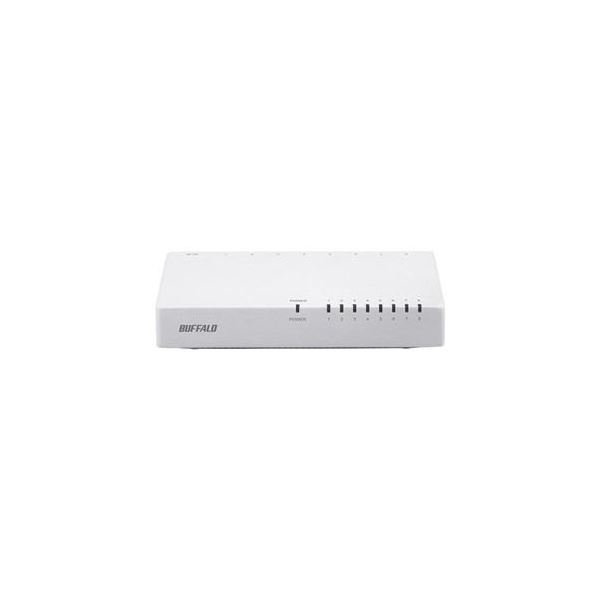 （まとめ） BUFFALO バッファロー 10／100Mbps対応スイッチングHub プラスチック筐体／電源外付けモデル（8ポート） ブラック LSW4-TX-8EP／WHD 【×2セット】 黒 送料無料