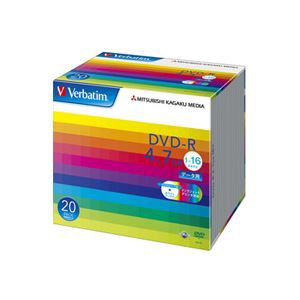 (まとめ) バーベイタム データ用DVD-R 4.7GB ワイドプリンターブル 5mmスリムケース DHR47JP20V1 1パック(20枚) 【×3セット】 送料無料の通販は