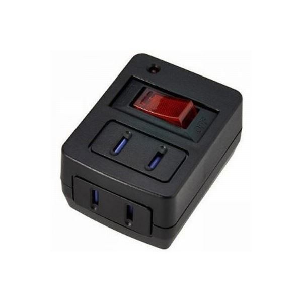 (まとめ)YAZAWA 雷ガード・ブレーカー機能付き省エネタップ Y02FUBHKS210BK【×5セット】 送料無料の通販は