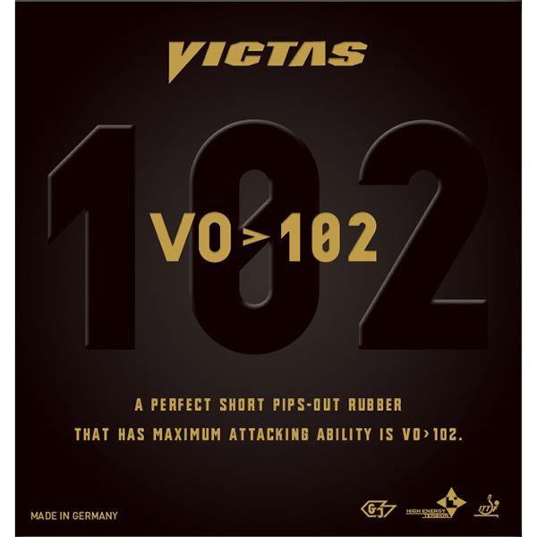 ヤマト卓球 VICTAS(ヴィクタス) 表ソフトラバー VO＞102 020222 ブラック 2 黒 送料無料の通販は