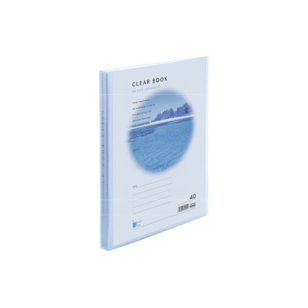 (業務用セット) A4クリアブック ウォーターカラー 40P CBE3033B ブルー【×10セット】 青 送料無料の通販は