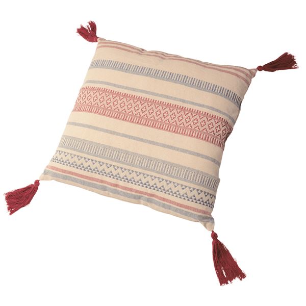 背あてクッション 約45×45cm 2枚組 レッド インド綿使用 テラ リビング ダイニング ソファー インテリア雑貨 赤 送料無料の通販は 5,548円