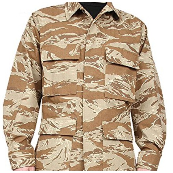 アメリカ軍 BDUジャケット／迷彩ジャケット 【 Mサイズ 】 JB001YN リップストップ デザート タイガー 【 レプリカ 】
