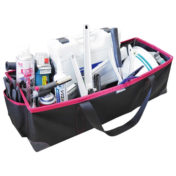 （まとめ）DBLTACT 折りたたみバケツ/整理 収納 バッグ 【Lサイズ】 外ポケット付き DTB-L 〔業務用/家庭用/DIY/日曜大工〕【×20セット】 送料無料の通販は