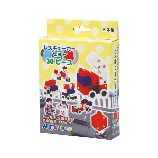 (まとめ) Artecブロック/カラーブロック 【レスキューカーセット】 30pcs 【×15セット】 送料無料の通販は