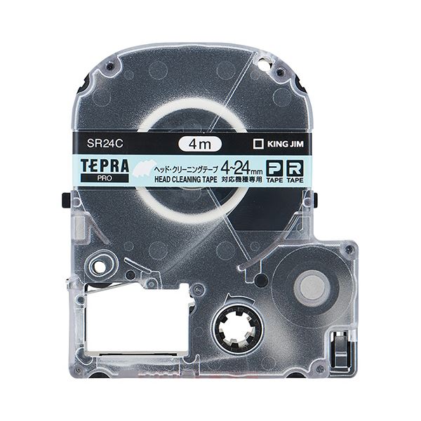 （まとめ） キングジム テプラ PRO テープカートリッジ ヘッドクリーニングテープ 24mm SR24C 1個 【×4セット】 送料無料