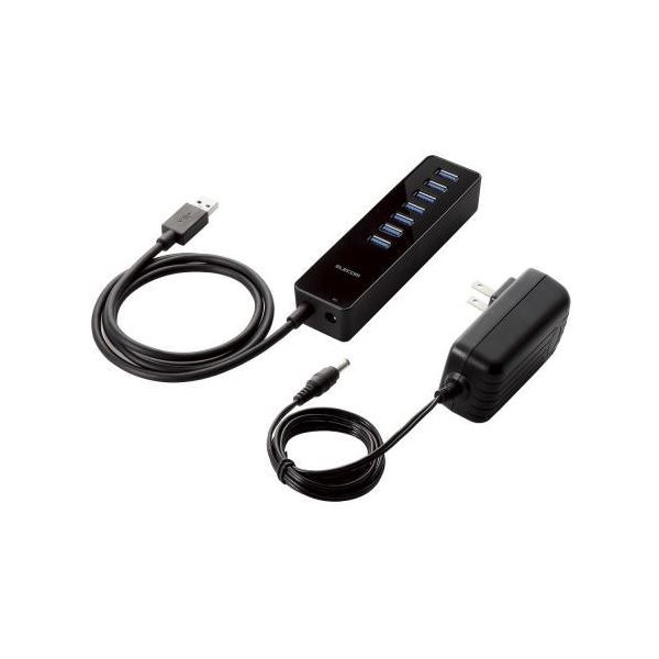 7ポートUSB3.0ハブ（マグネット・セルフパワータイプ） U3H-T719SBK 次世代の高速データ転送を実現 最大5Gbpsの超高速USB3.0ハブ、7つのポートで快適な接続を実現するマグネット式セルフパワータイプ 送料無料の通販は