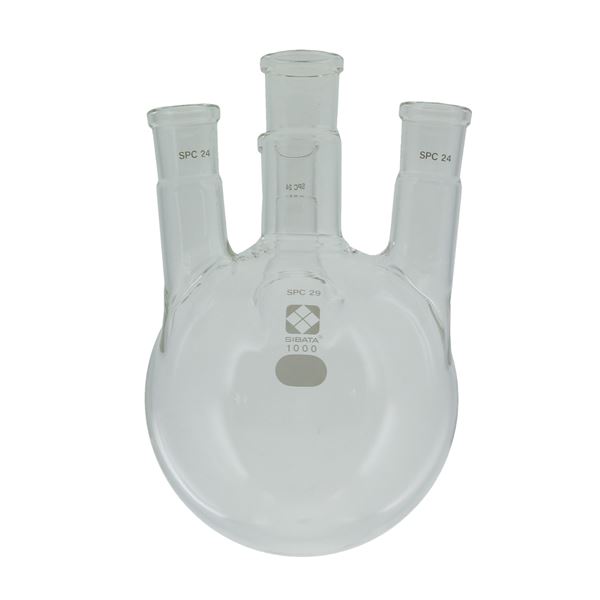 【柴田科学】SPC パソコン 四口丸底フラスコ 1L 030180-241 革新的なデザインで進化した、容量1リットルの四口丸底フラスコ 科学の進歩を支える頼れる相棒、あなたの研究をサポートします 送料無料の通販は 38,019円