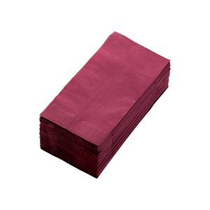 (まとめ) カラーナプキン 2PLY 8つ折 ワインレッド 2PLU-28C-W 1パック(50枚) 【×10セット】 赤