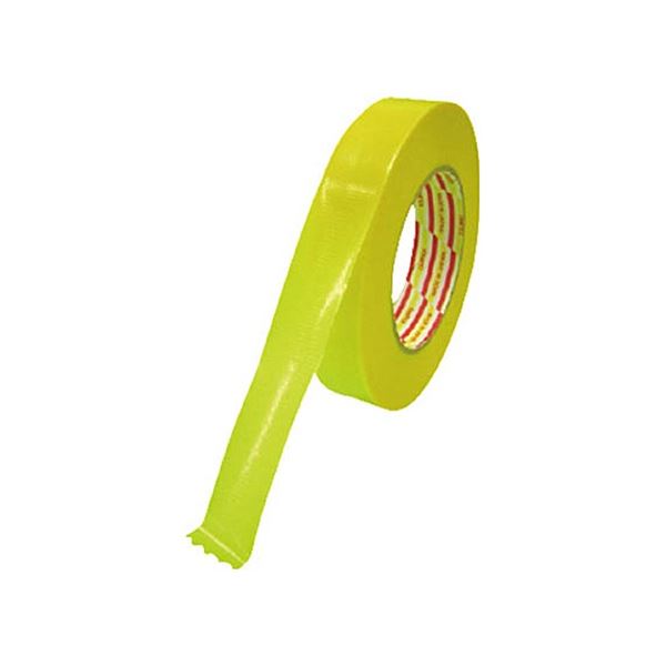 (まとめ) ダイヤテックス パイオラン ラインテープ 25mm幅 黄 L-10-YE-25MM 1巻 【×20セット】 送料無料の通販は