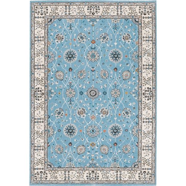 防炎 ラグマット じゅうたん 敷き物 /絨毯 【約340×340cm ライトブルー】 ホットカーペット対応 ウィルトン ラグナ プレーベル 17202/LBL 青 送料無料の通販は